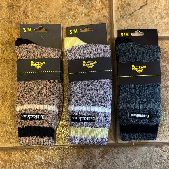 NWT *Bundle of 3 pairs* Dr. Martens women’s Marl Organic Socks sz S/M - Picture 1 of 8